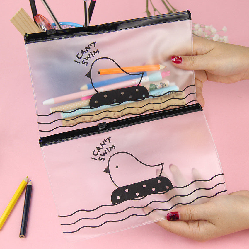 2PCS Kawaii Clear Pencil Case