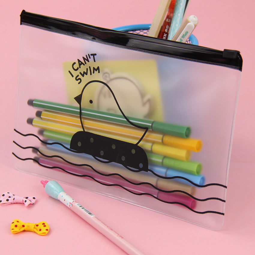 2PCS Kawaii Clear Pencil Case