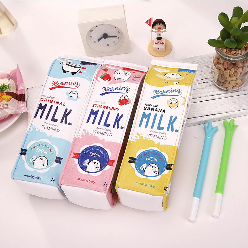 Kawaii Morning Milk Pencil Case