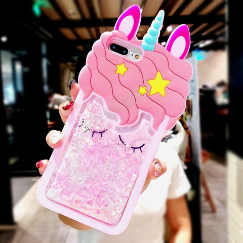 3D Rainbow Unicorn iPhone Case