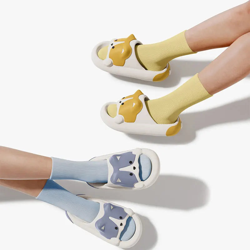 Kawaii Corgi Slide Slippers