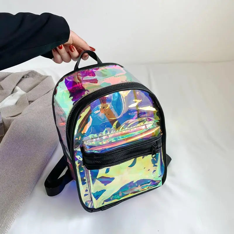 adidas clear backpack holographic Korean Hologram Backpack – Kawaii Berry Shop
