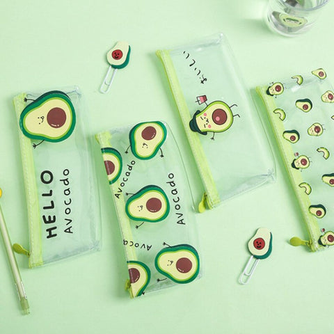 Cute Kawaii Avocado Pencil Case