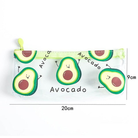 Cute Kawaii Avocado Pencil Case