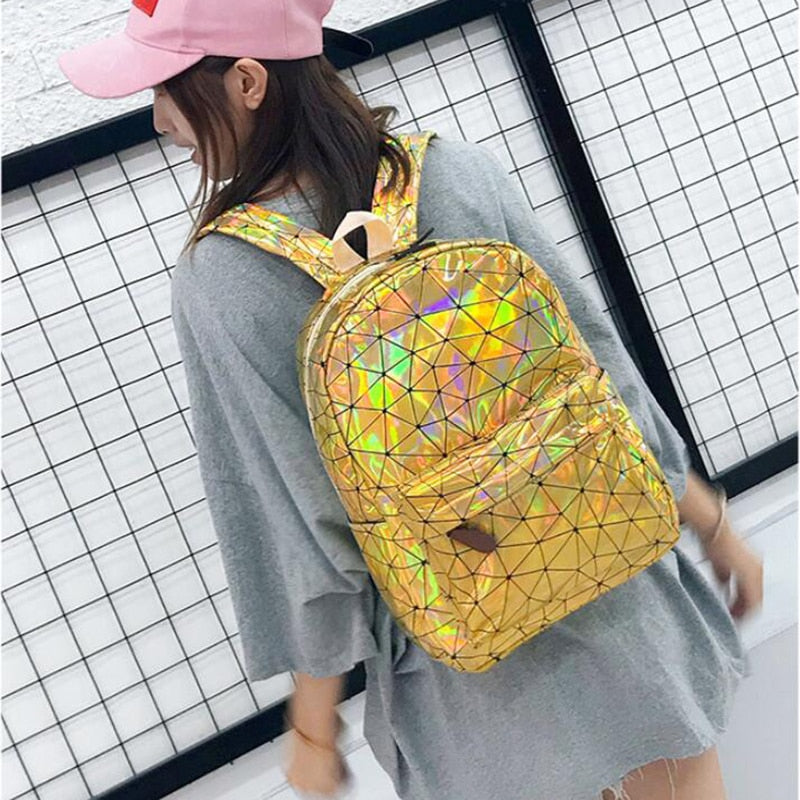 Geometric Hologram Backpack