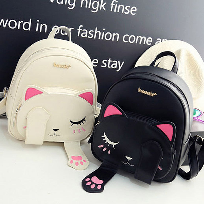 Leather Cat backpack