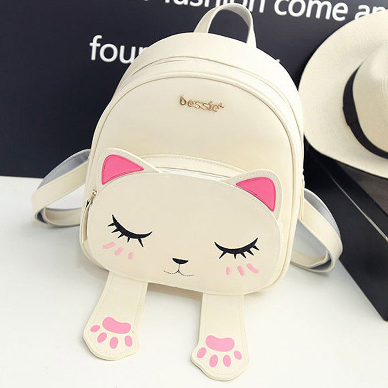 Leather Cat backpack