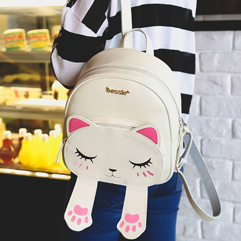 Leather Cat backpack