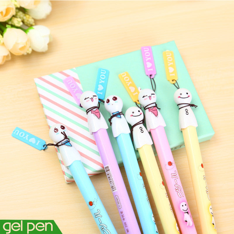 Cute Face 6 Pen Set