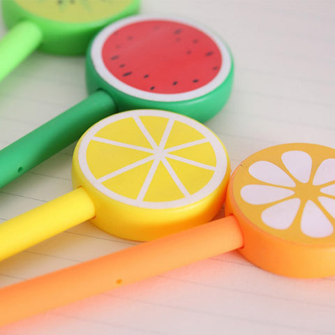 Set of 4 Fruity Lollipops Gel Pen