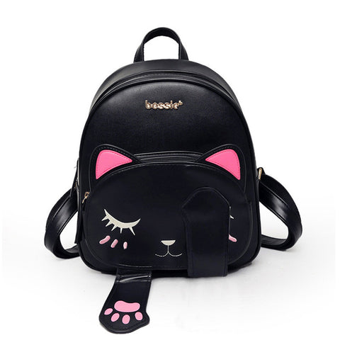 Leather Cat backpack