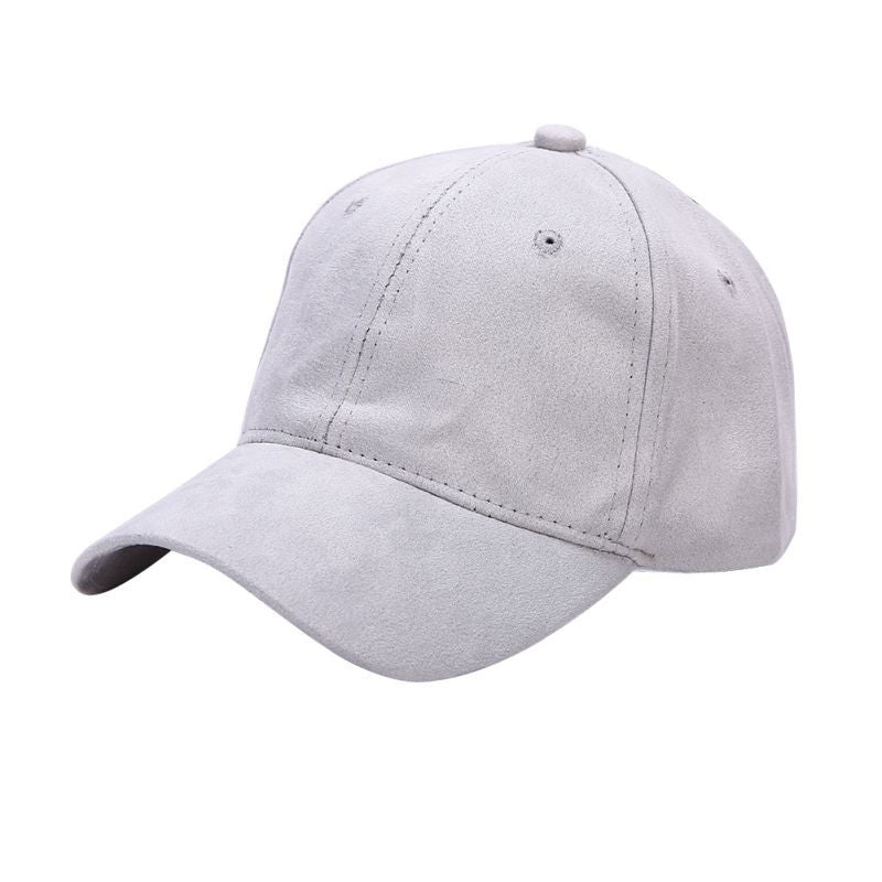 Pastel Color Suede Baseball Cap