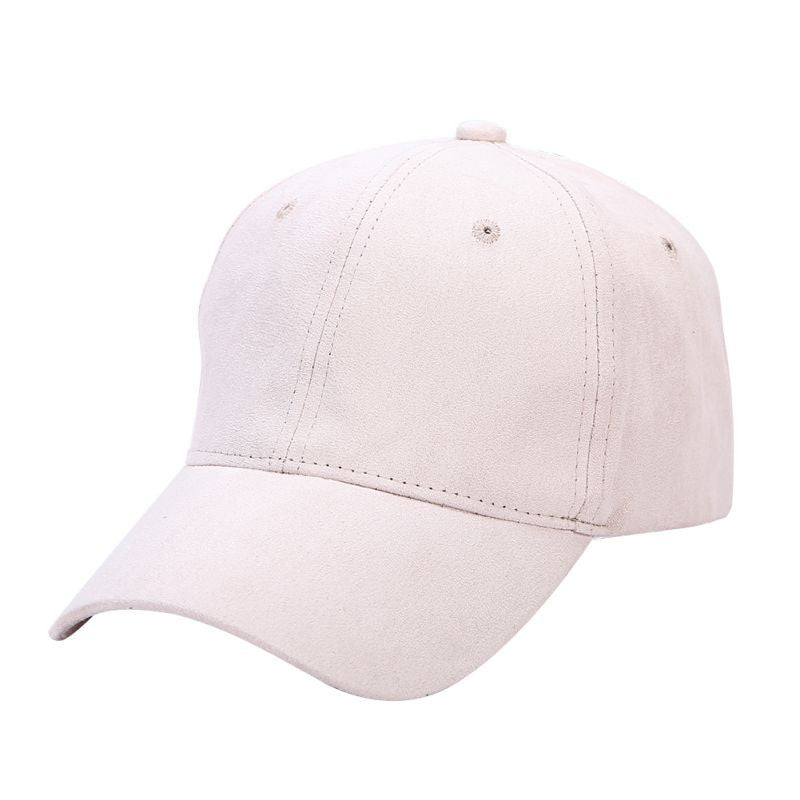 Pastel Color Suede Baseball Cap