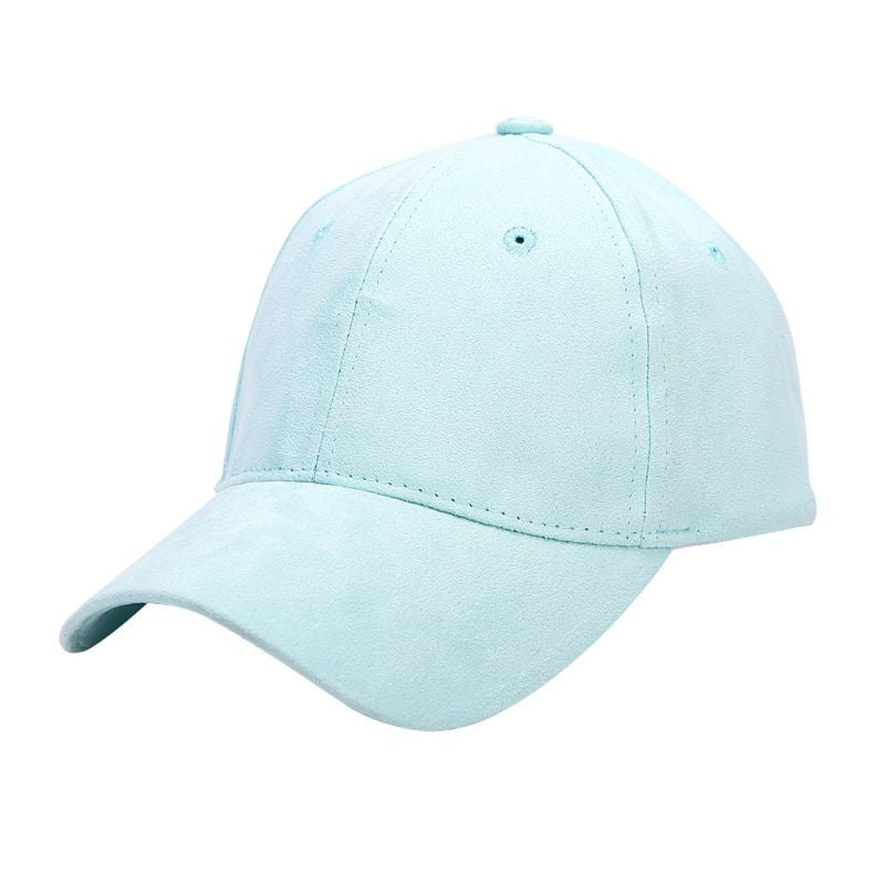 Pastel Color Suede Baseball Cap