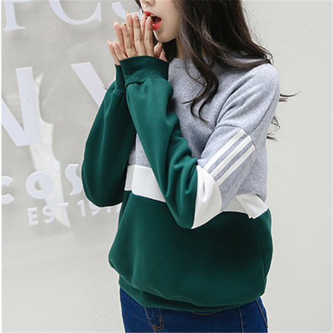 Korean Contrast Color Pullover