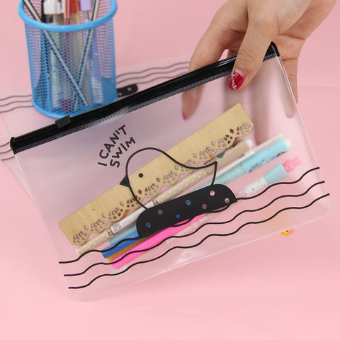 2PCS Kawaii Clear Pencil Case