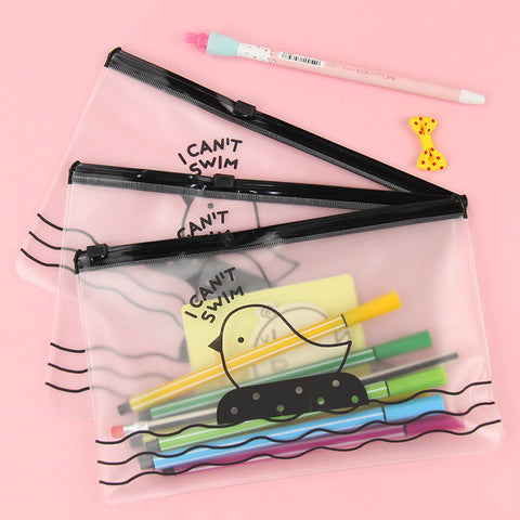 2PCS Kawaii Clear Pencil Case