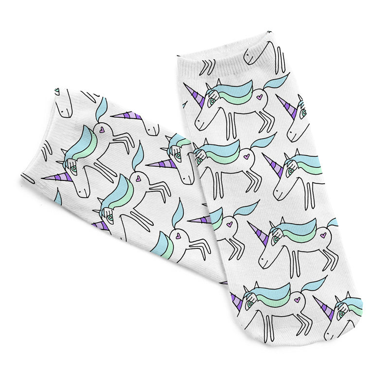 Low Cut Unicorn Socks