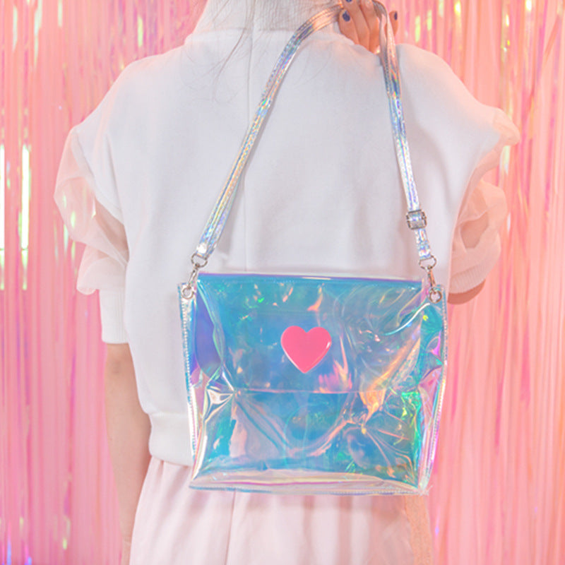 Hologram Heart Shoulder Bag