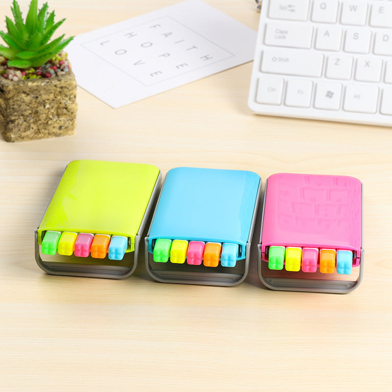 Colorful Highlighter Pen Set with Case
