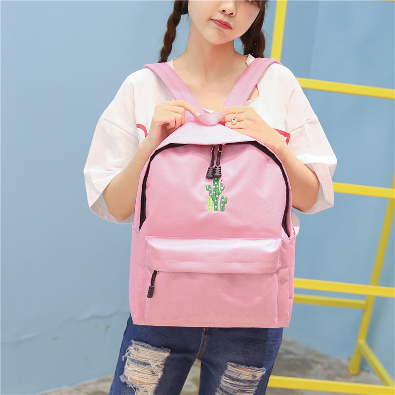 Cactus Embroidered Backpack