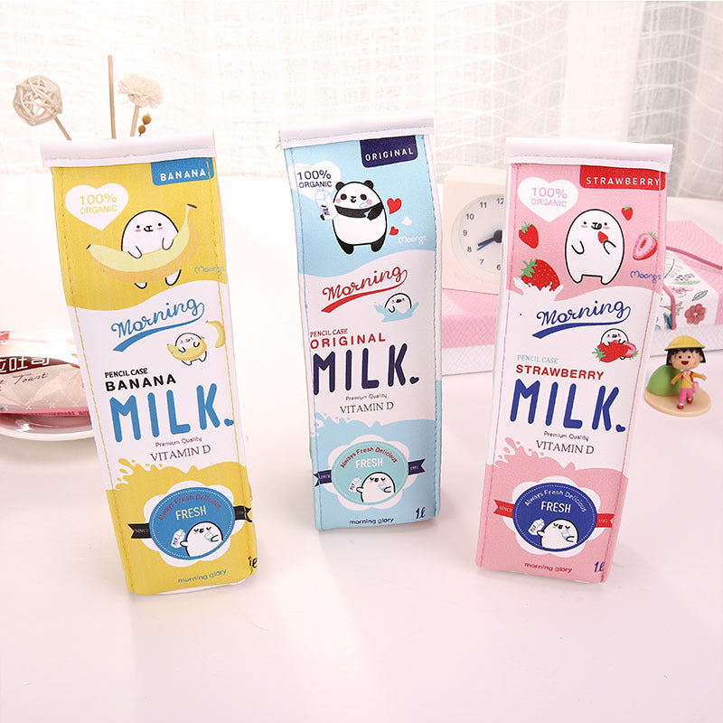 Kawaii Morning Milk Pencil Case