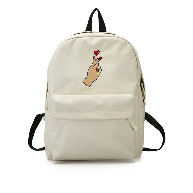 Rose Embroidered Backpack