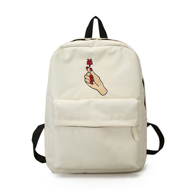 Money Currency Embroidered Backpack