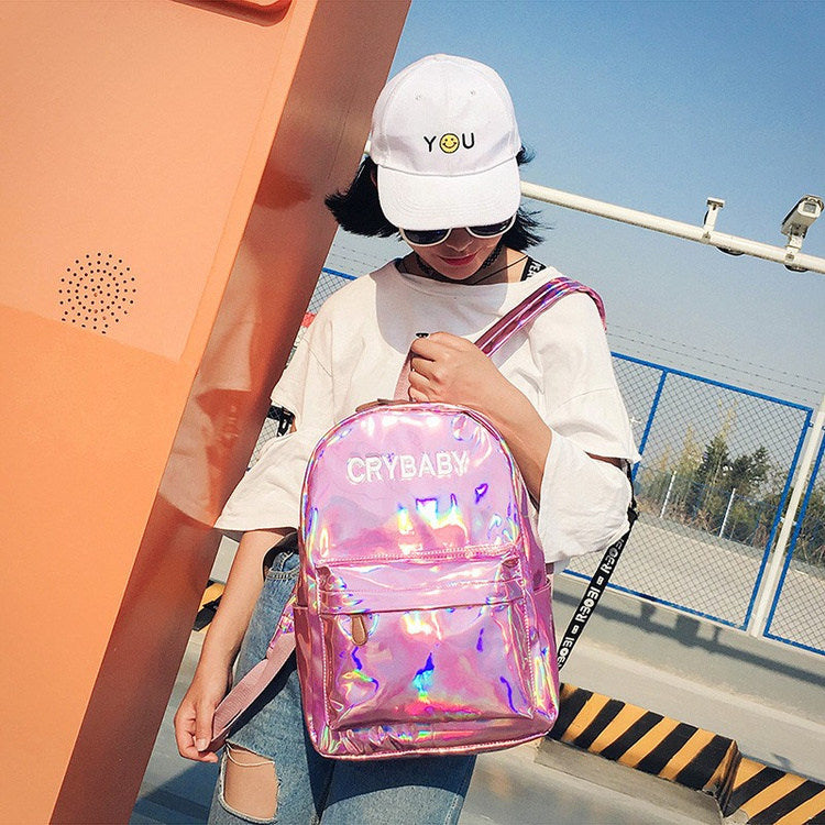 crybaby holographic mini backpack Holographic Crybaby Backpack™ – Kawaii Berry Shop