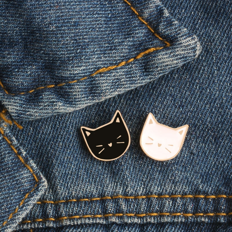 Cute Cat Brooch - 2 Set