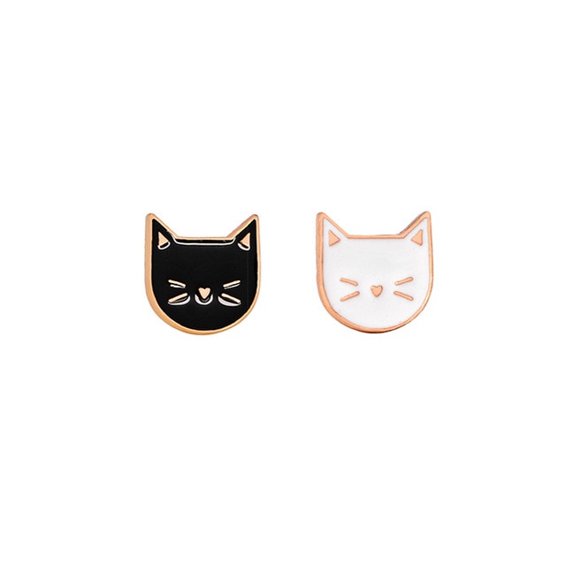 Cute Cat Brooch - 2 Set