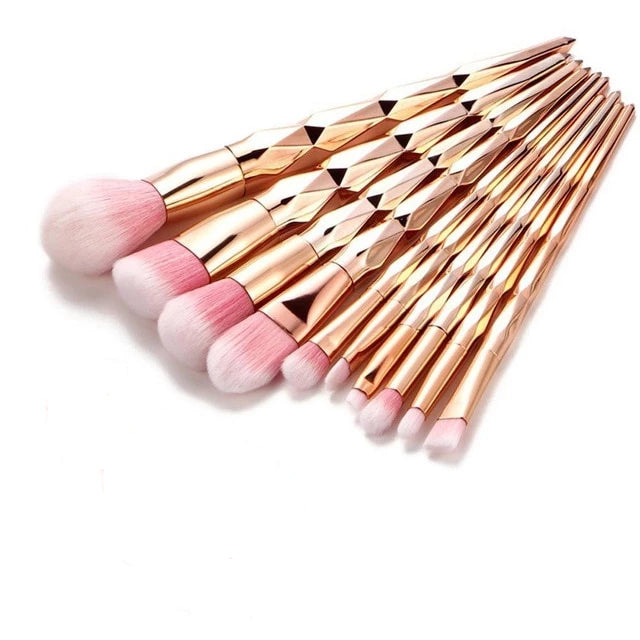 Rose Gold Unicorn 10 Brushes Set
