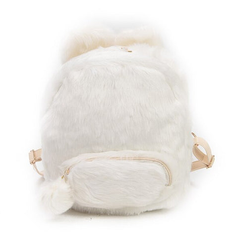 Bunny Ears Faux Fur Backpack