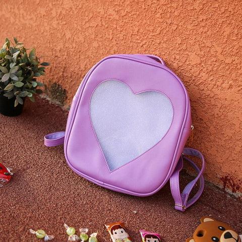 Cute Candy Color Heart Backpack